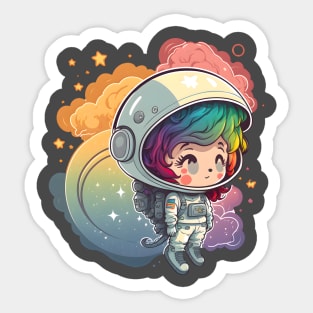 Space Explorer - Chibi Girl Sticker